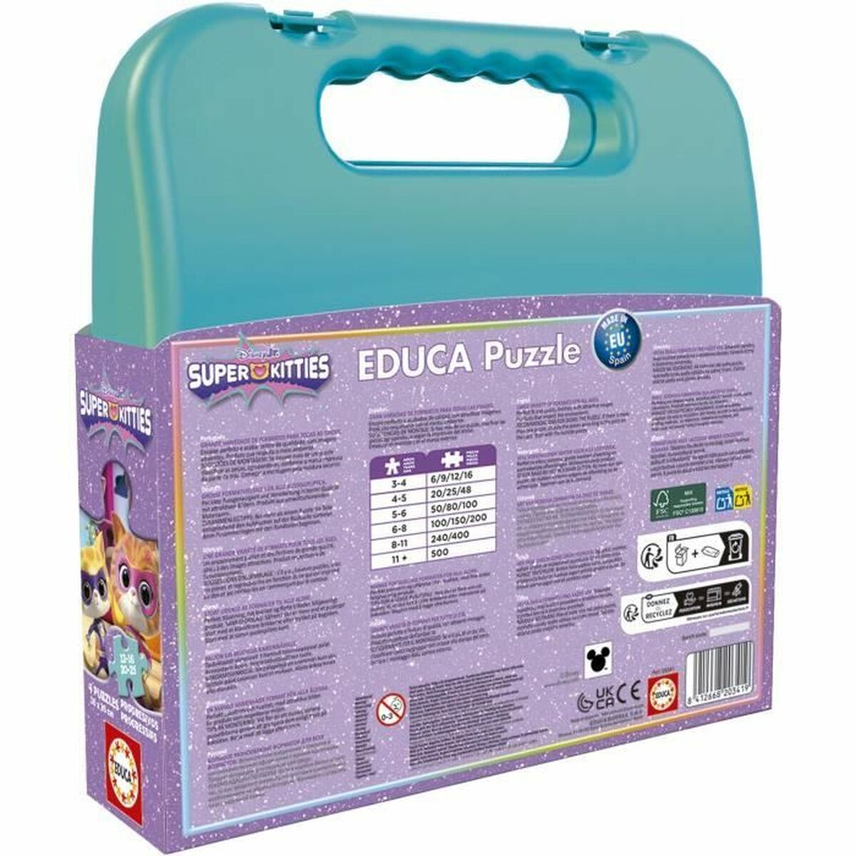 Puzzle Educa SuperKitties 12 Pieces 16 Pieces 20 Pieces 25 Pieces
