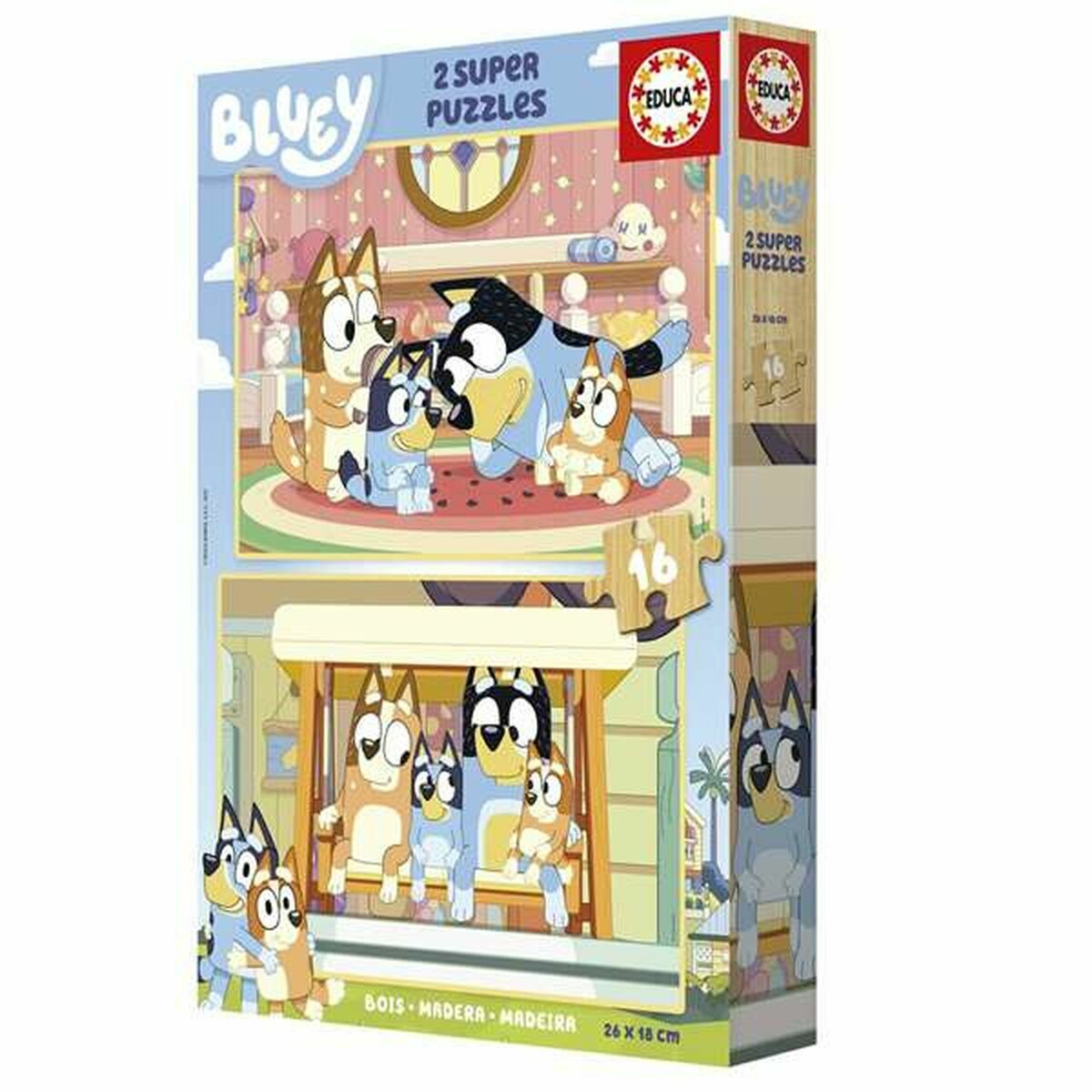 2-Puzzle Set Educa Bluey (2 Units)