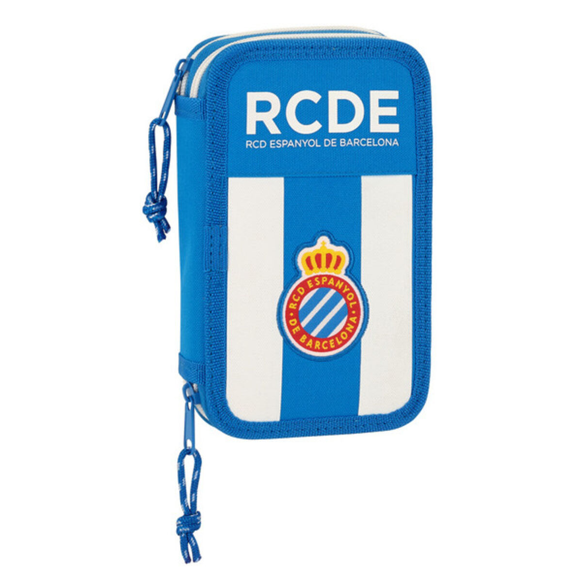 Double Pencil Case RCD Espanyol Blue White 12.5 x 19.5 x 4 cm (28 Pieces) Double Pencil Case RCD Espanyol Blue White 12.5 x 19.5 x 4 cm (28 Pieces)