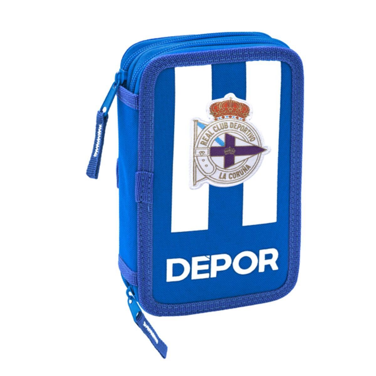 Double Pencil Case R. C. Deportivo de La Coruña Blue White 12.5 x 19.5 x 4 cm Double Pencil Case R. C. Deportivo de La Coruña Blue White 12.5 x 19.5 x 4 cm