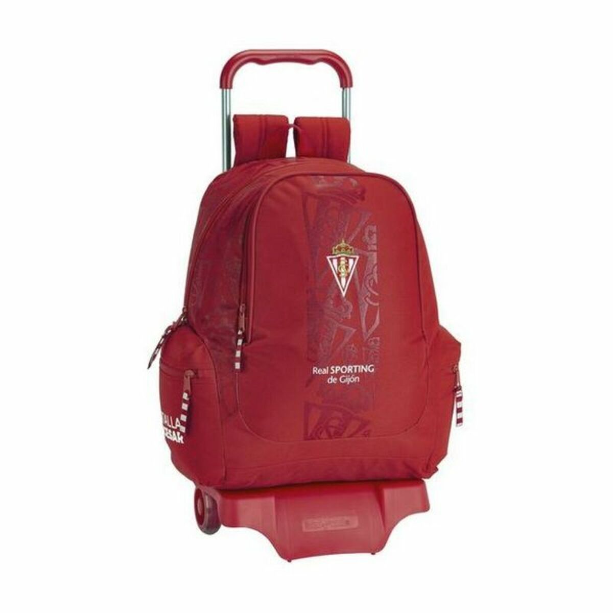 School Rucksack with Wheels 905 Real Sporting de Gijón Red School Rucksack with Wheels 905 Real Sporting de Gijón Red