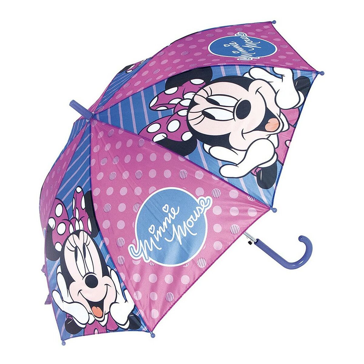 Automatic Umbrella Minnie Mouse Lucky Blue Pink (Ø 84 cm) Automatic Umbrella Minnie Mouse Lucky Blue Pink (Ø 84 cm)