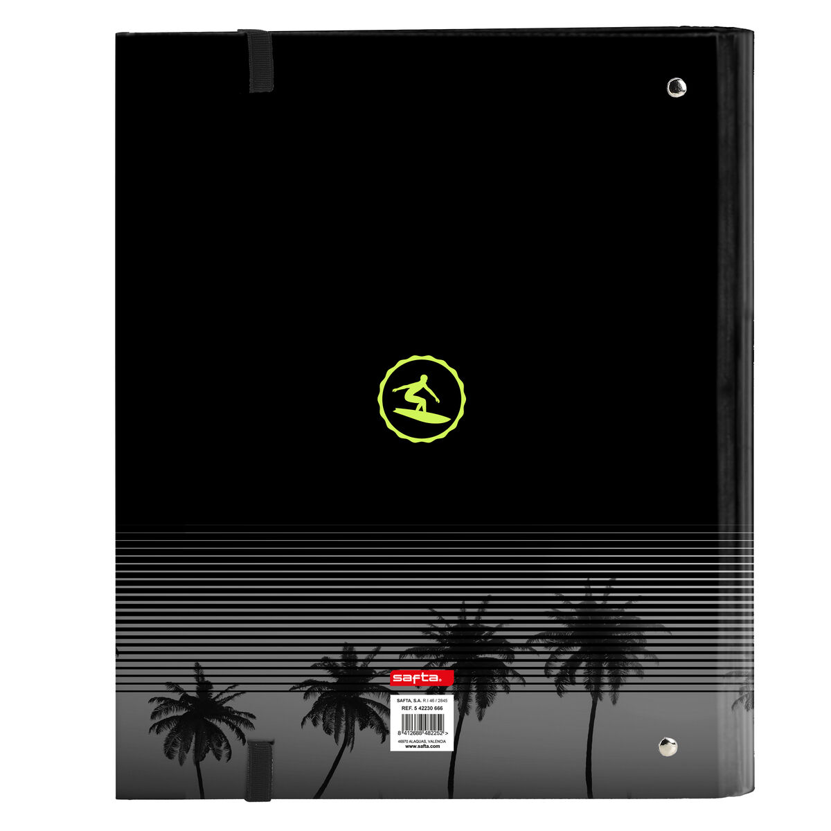 Ring binder Safta Surf A4 Black (27 x 32 x 3.5 cm)