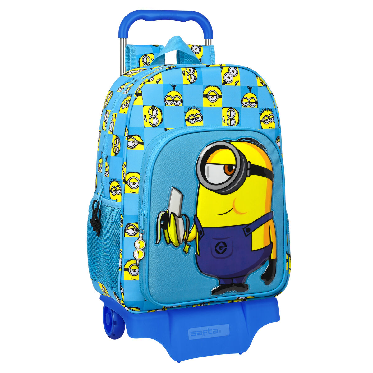 School Rucksack with Wheels Minions Minionstatic Blue (33 x 42 x 14 cm) School Rucksack with Wheels Minions Minionstatic Blue (33 x 42 x 14 cm)