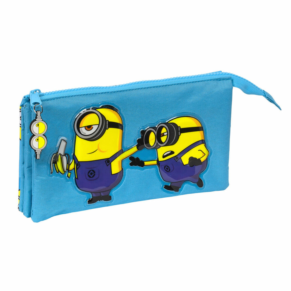 Triple Carry-all Minions Minionstatic Blue (22 x 12 x 3 cm) Triple Carry-all Minions Minionstatic Blue (22 x 12 x 3 cm)