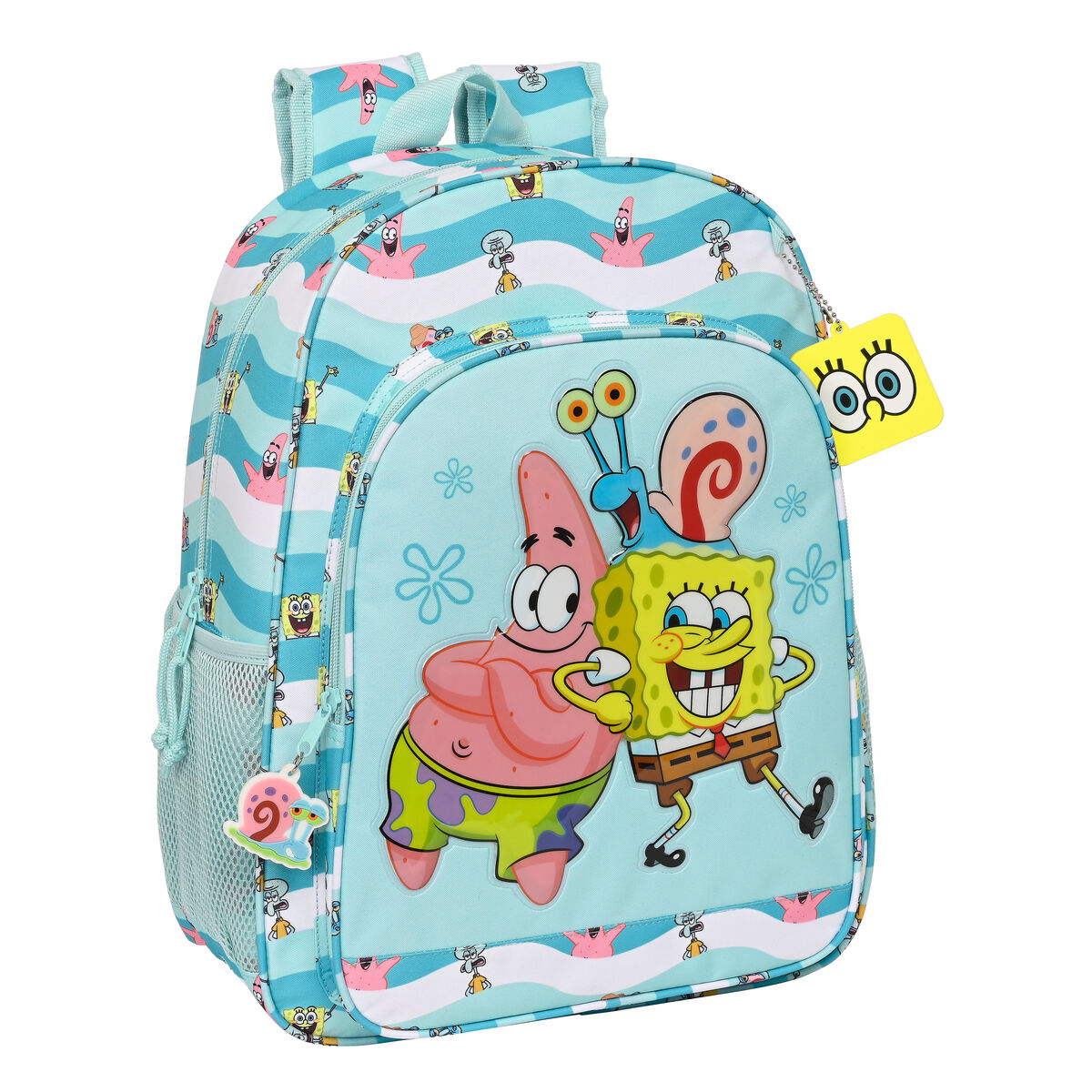 School Bag Spongebob Stay positive Blue White (33 x 42 x 14 cm) School Bag Spongebob Stay positive Blue White (33 x 42 x 14 cm)