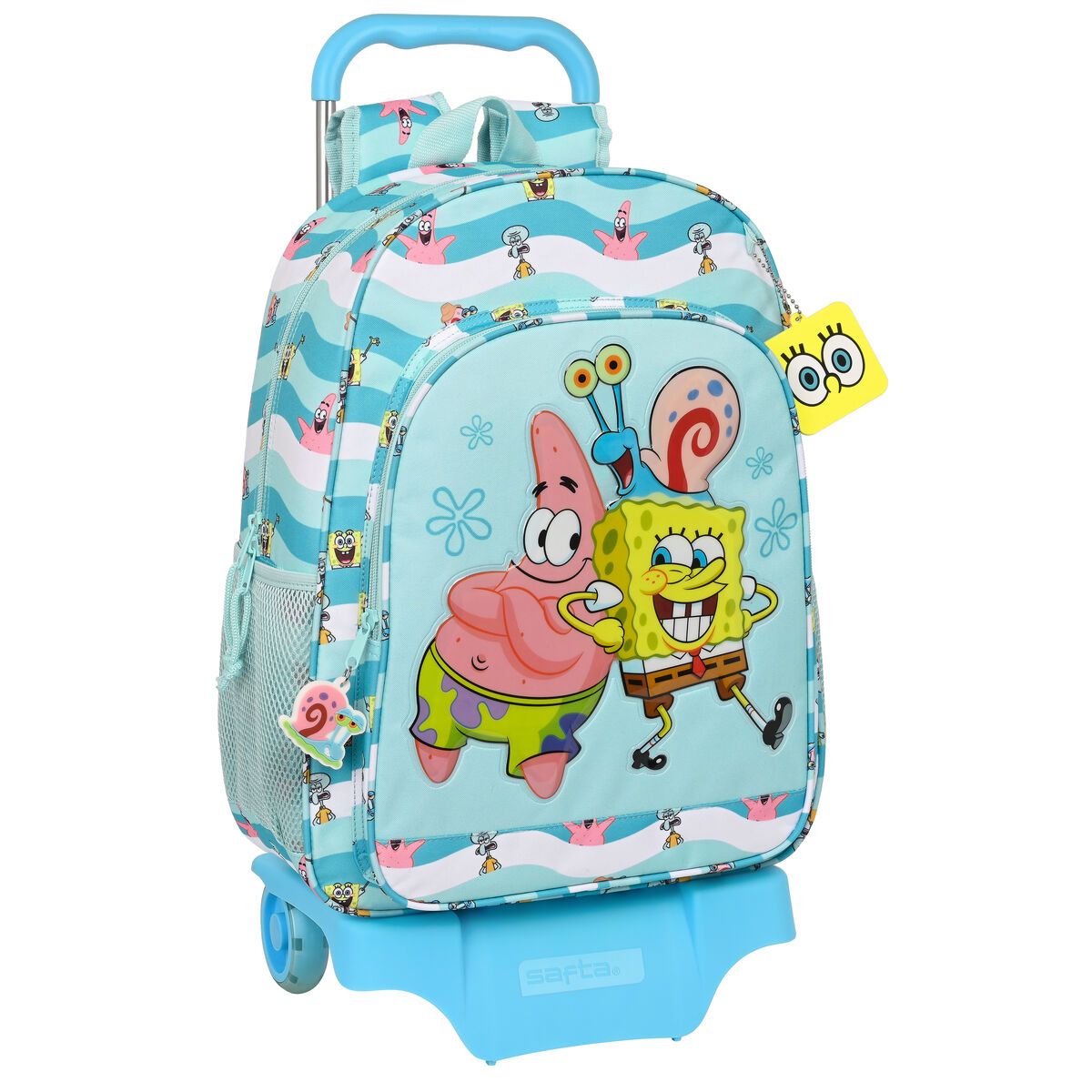 School Rucksack with Wheels Spongebob Stay positive Blue White (33 x 42 x 14 cm) School Rucksack with Wheels Spongebob Stay positive Blue White (33 x 42 x 14 cm)