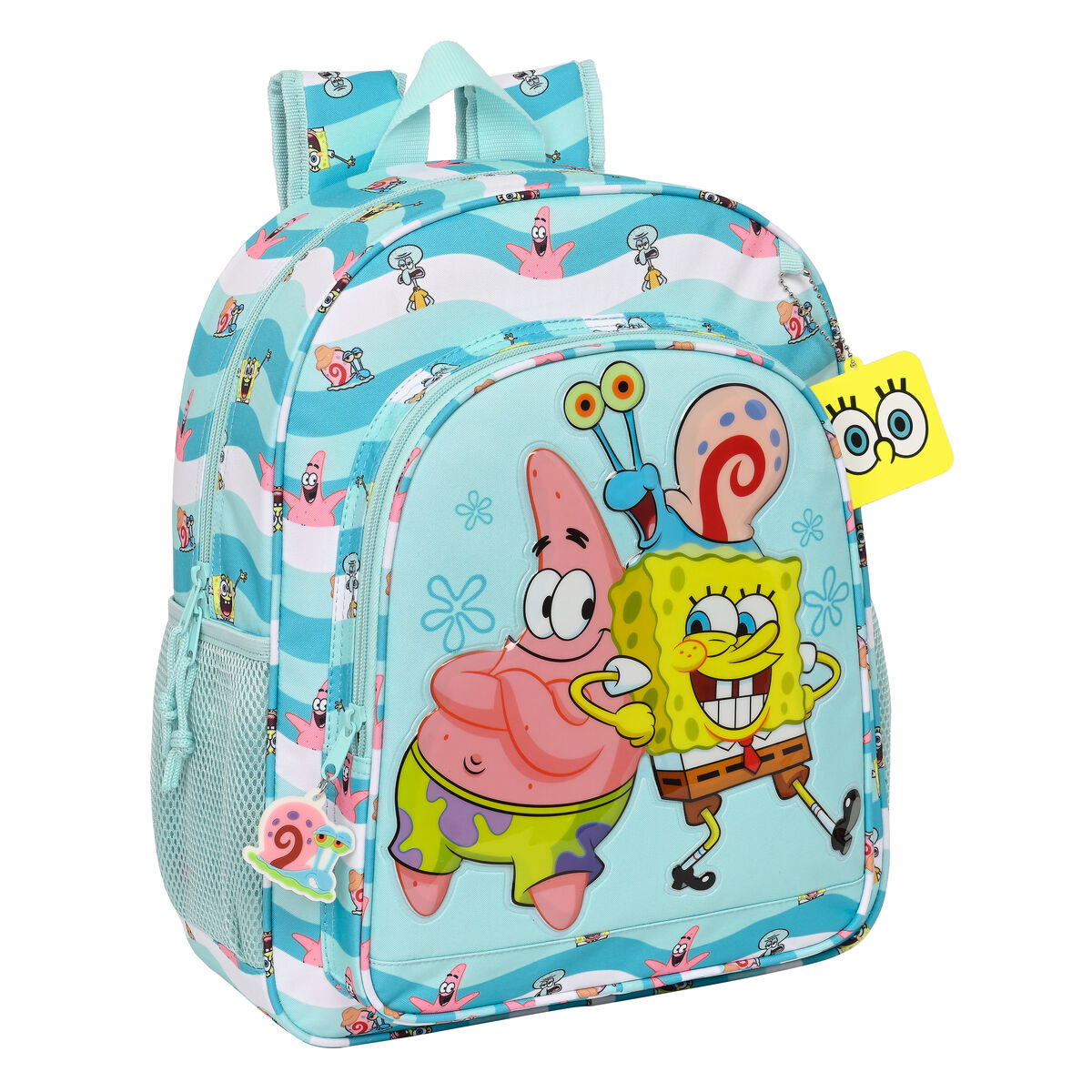 School Bag Spongebob Stay positive Blue White 32 x 38 x 12 cm School Bag Spongebob Stay positive Blue White 32 x 38 x 12 cm