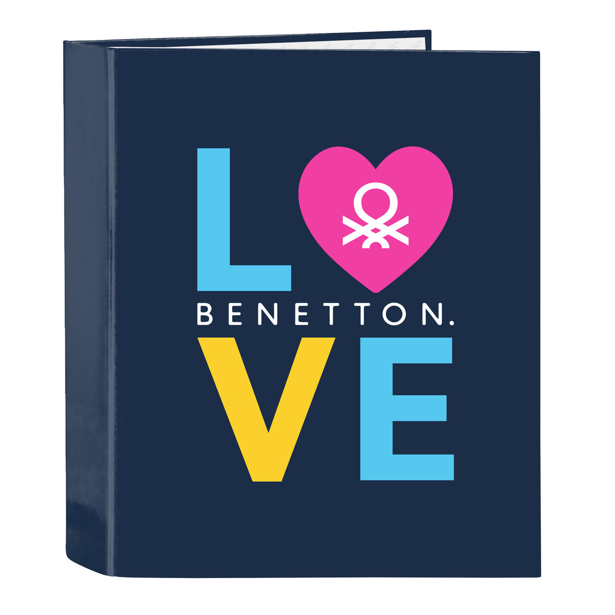 Ring binder Benetton Love Navy Blue A4 (27 x 33 x 6 cm) Ring binder Benetton Love Navy Blue A4 (27 x 33 x 6 cm)