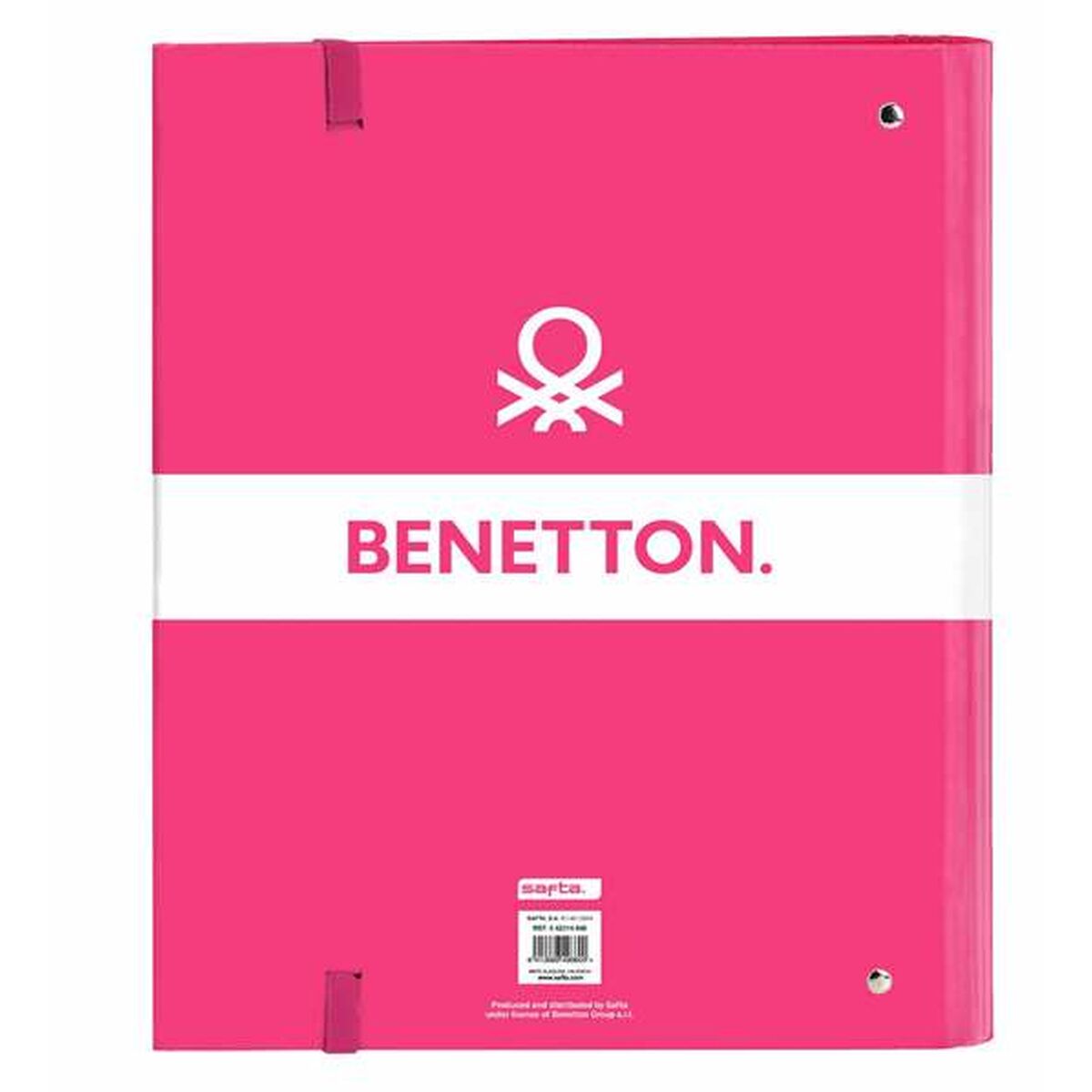Ring binder Benetton Raspberry Fuchsia Pink 27 x 32 x 3,5 cm