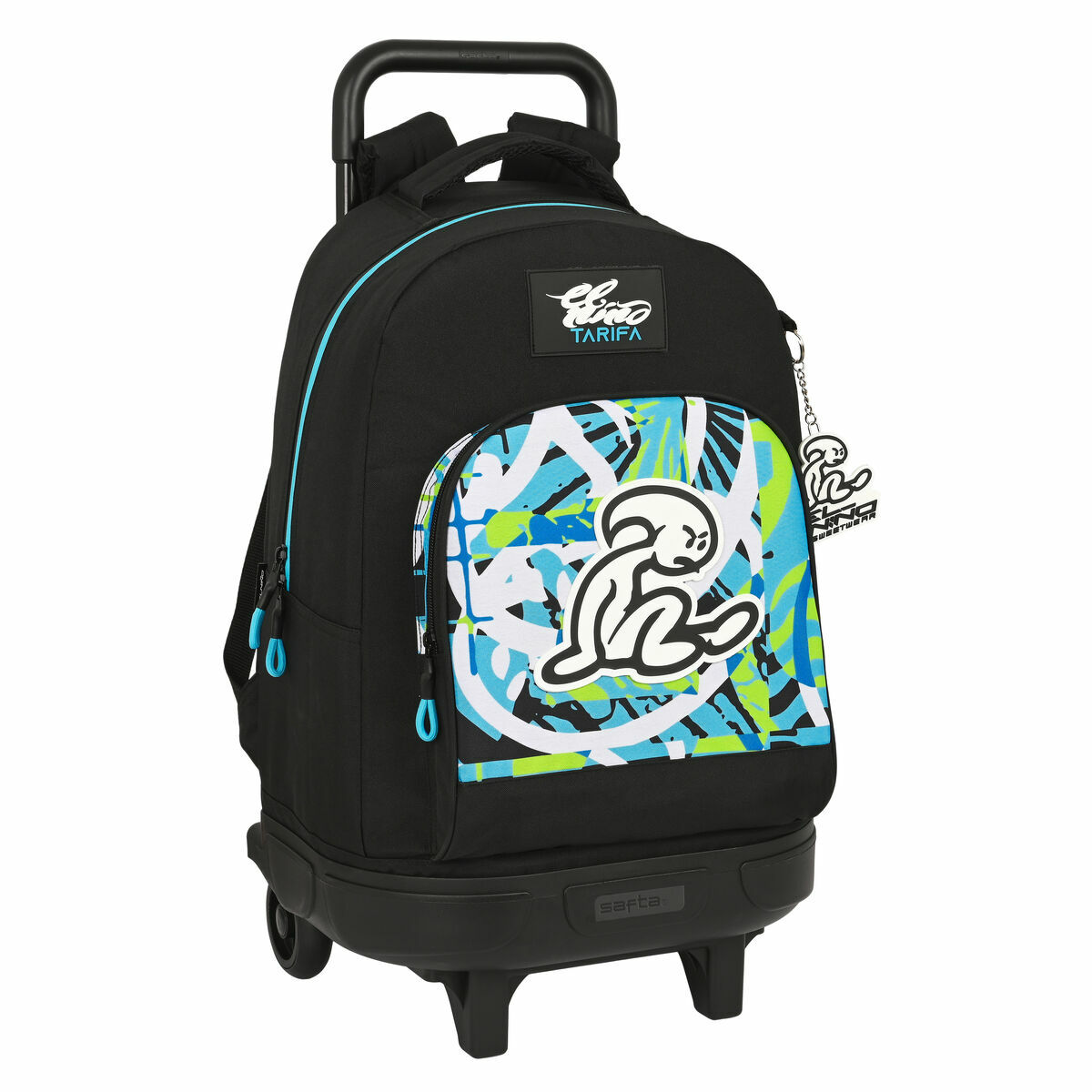 School Rucksack with Wheels El NiÃ±o Green Bali 33 x 22 x 45 cm