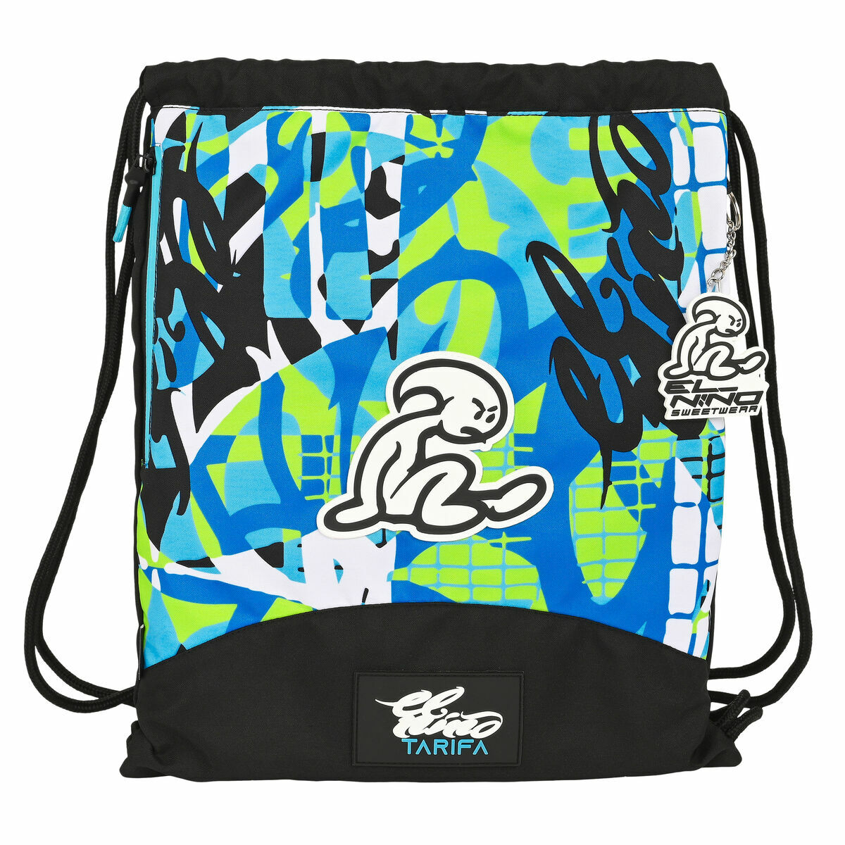 Backpack with Strings El NiÃ±o Black 35 x 1 x 40 cm