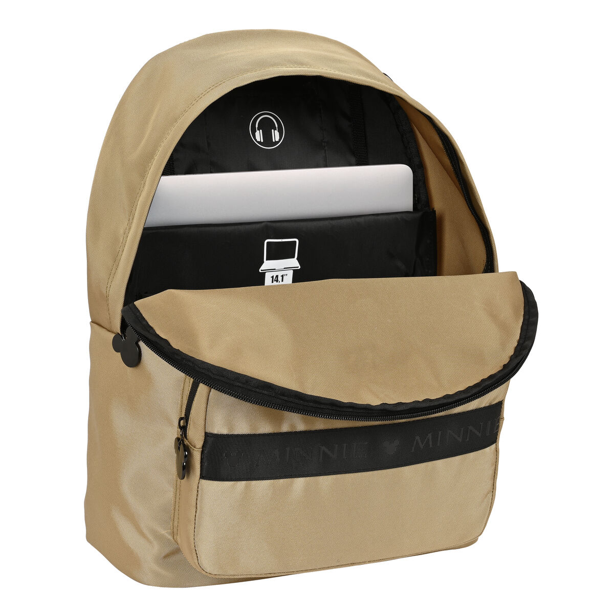 Laptop Backpack Minnie Mouse 14,1” Beige