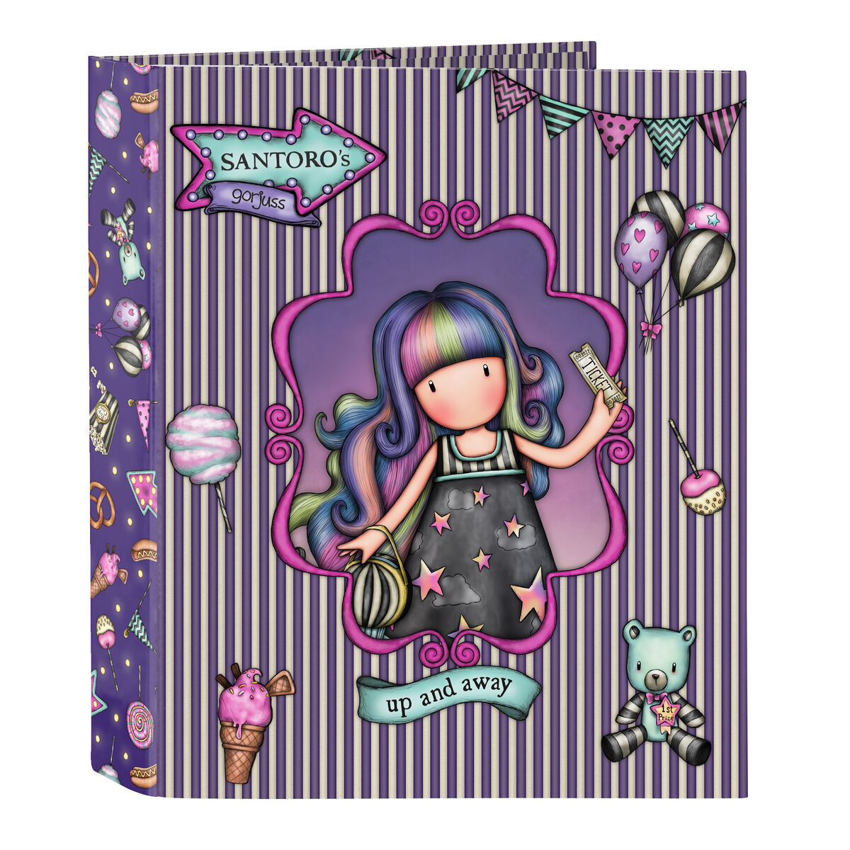 Ring binder Gorjuss Up and away Purple A4 27 x 33 x 6 cm Ring binder Gorjuss Up and away Purple A4 27 x 33 x 6 cm
