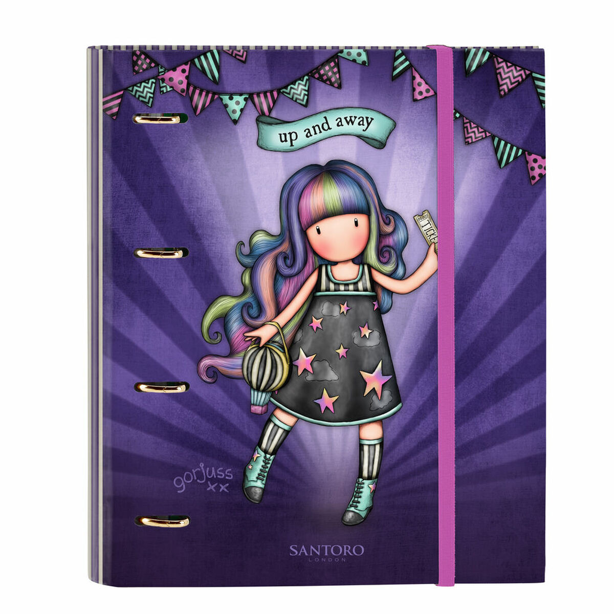 Ring binder Gorjuss Up and away Purple (27 x 32 x 3.5 cm) Ring binder Gorjuss Up and away Purple (27 x 32 x 3.5 cm)