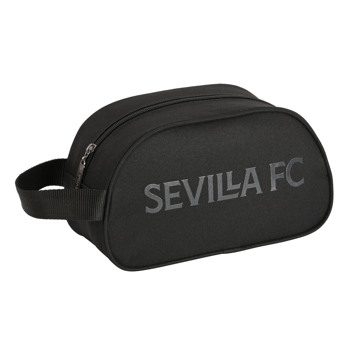 School Toilet Bag Sevilla FÃºtbol Club Teen Black 26 x 15 x 12 cm