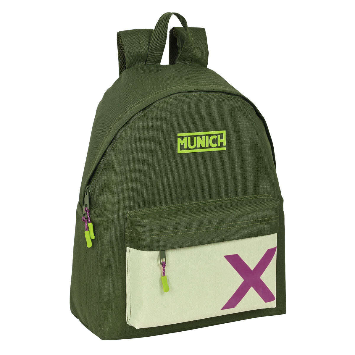 School Bag Munich Bright khaki Green 33 x 42 x 15 cm School Bag Munich Bright khaki Green 33 x 42 x 15 cm