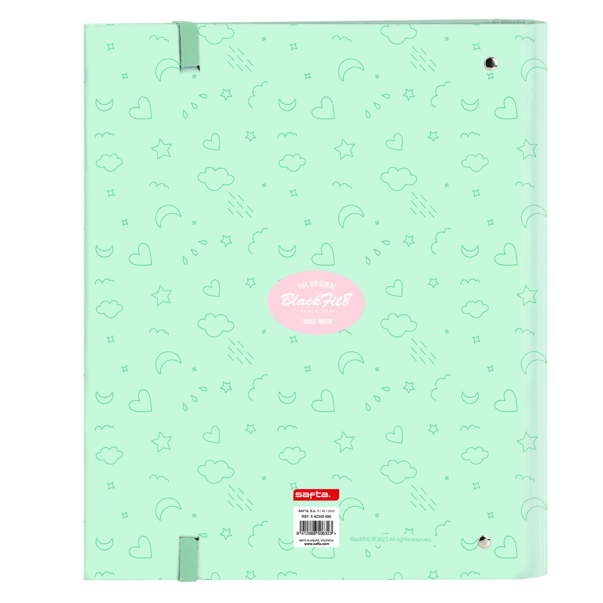 Ring binder BlackFit8 Moon Green 27 x 32 x 3.5 cm