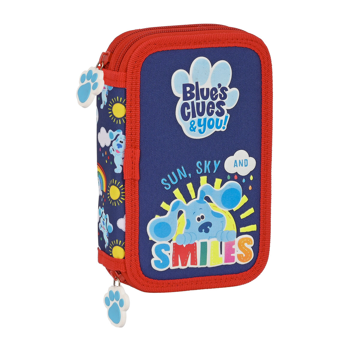 Double Pencil Case Blue’s Clues Navy Blue (28 Pieces)
