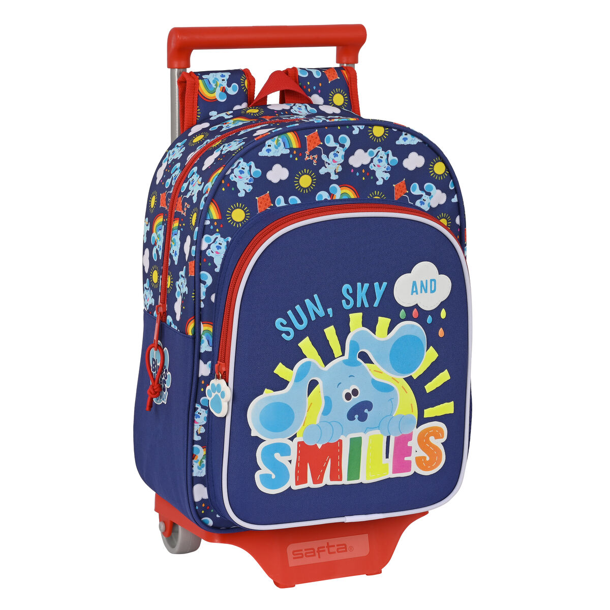 School Rucksack with Wheels Blue’s Clues Navy Blue (26 x 34 x 11 cm)