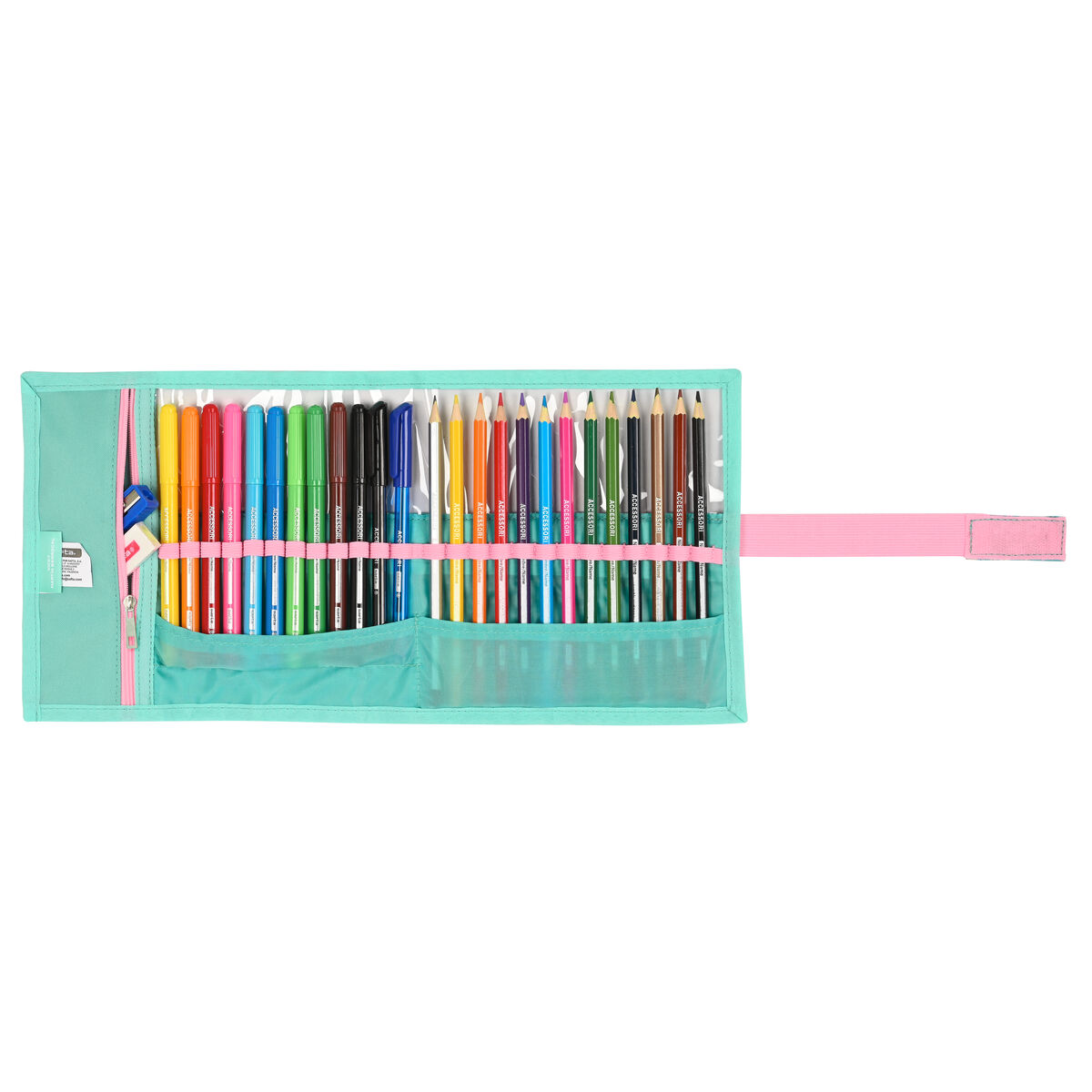 School Case with Accessories Vicky MartÃ­n Berrocal Mint paradise Mint (27 Pieces) (7 x 20 x 7 cm)