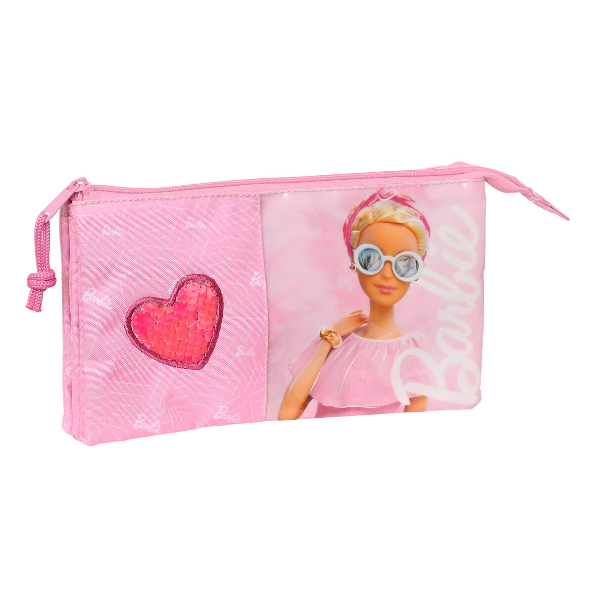 Triple Carry-all Barbie Girl Pink 22 x 12 x 3 cm Triple Carry-all Barbie Girl Pink 22 x 12 x 3 cm