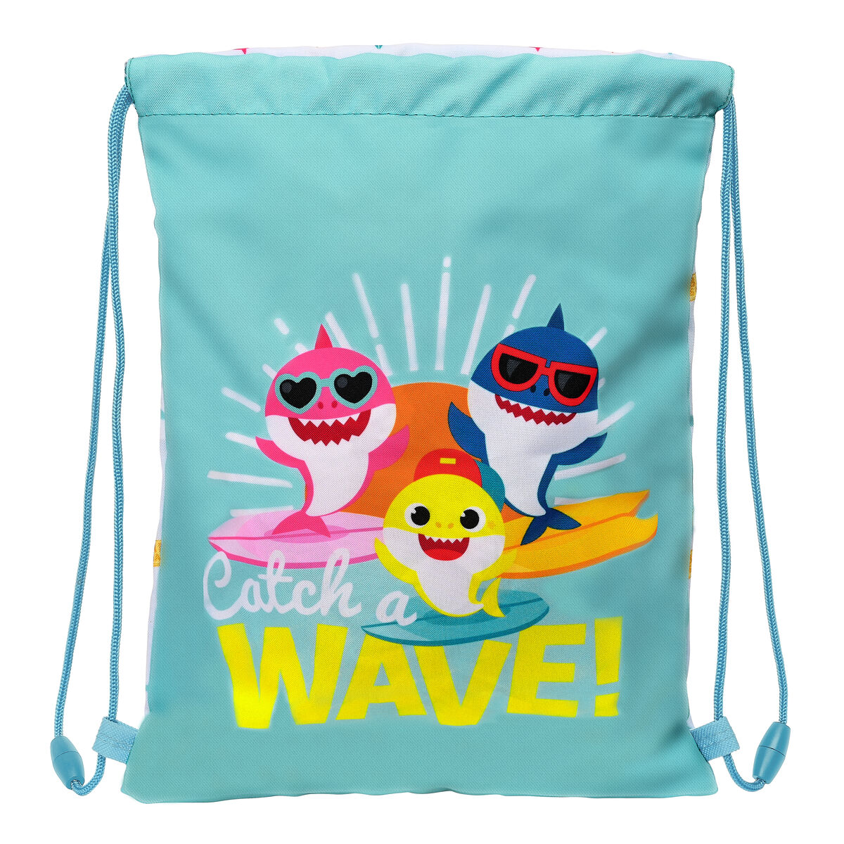 Backpack with Strings Baby Shark Surfing Blue White 26 x 34 x 1 cm Backpack with Strings Baby Shark Surfing Blue White 26 x 34 x 1 cm