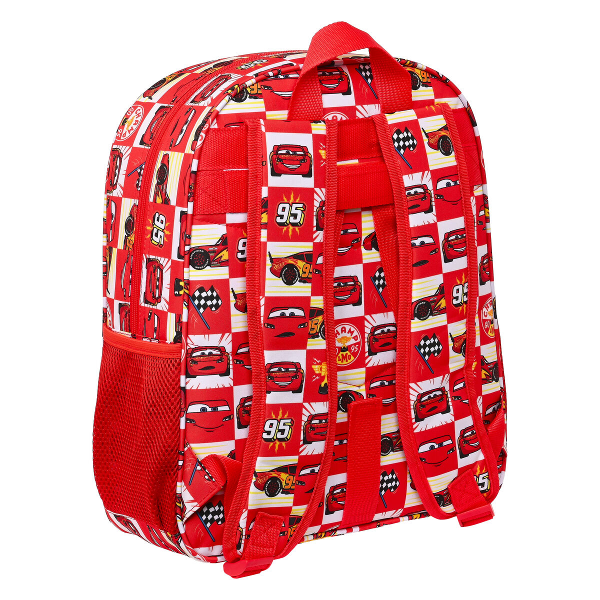 School Bag Cars Let’s race Red White (32 x 38 x 12 cm)