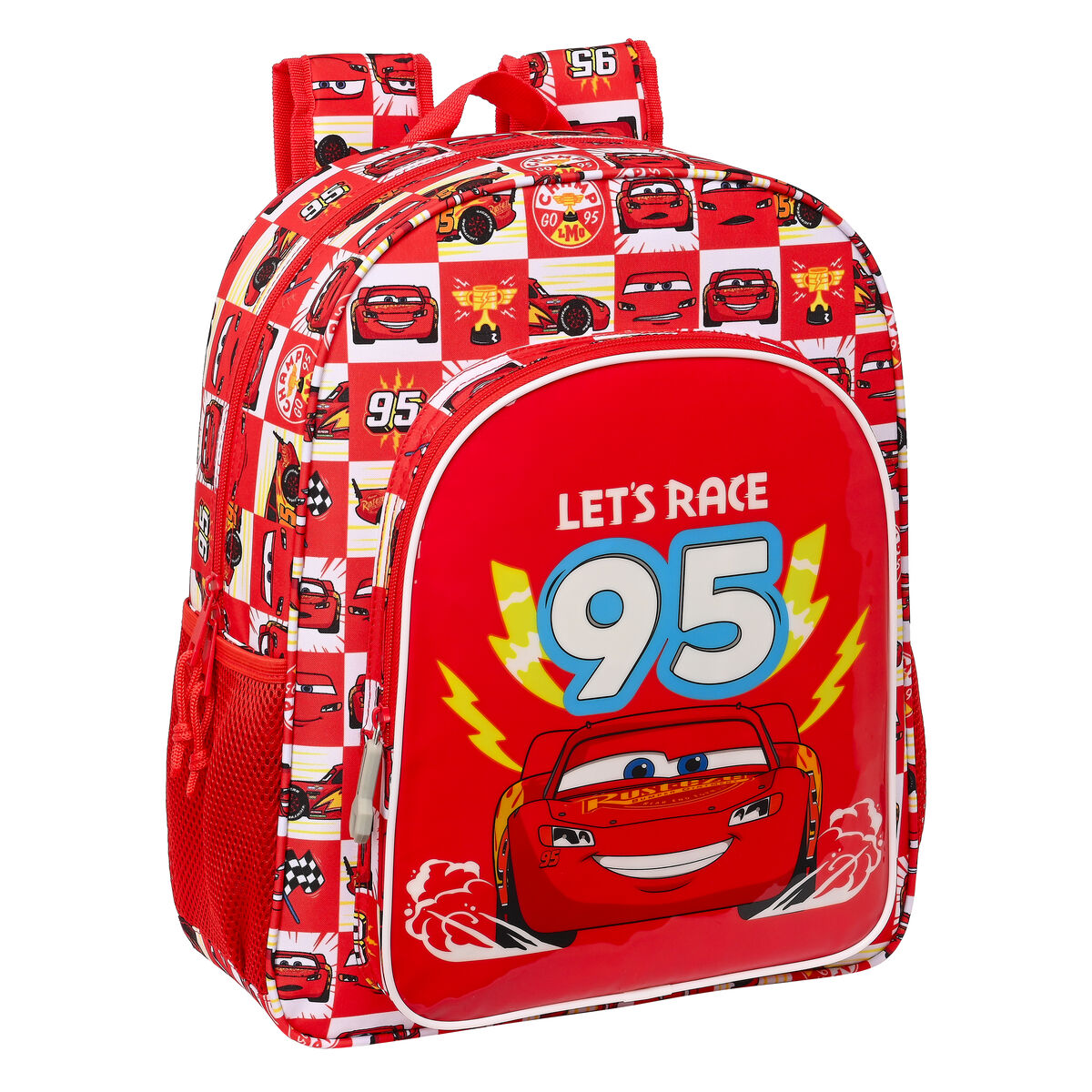 School Bag Cars Let’s race Red White (32 x 38 x 12 cm)