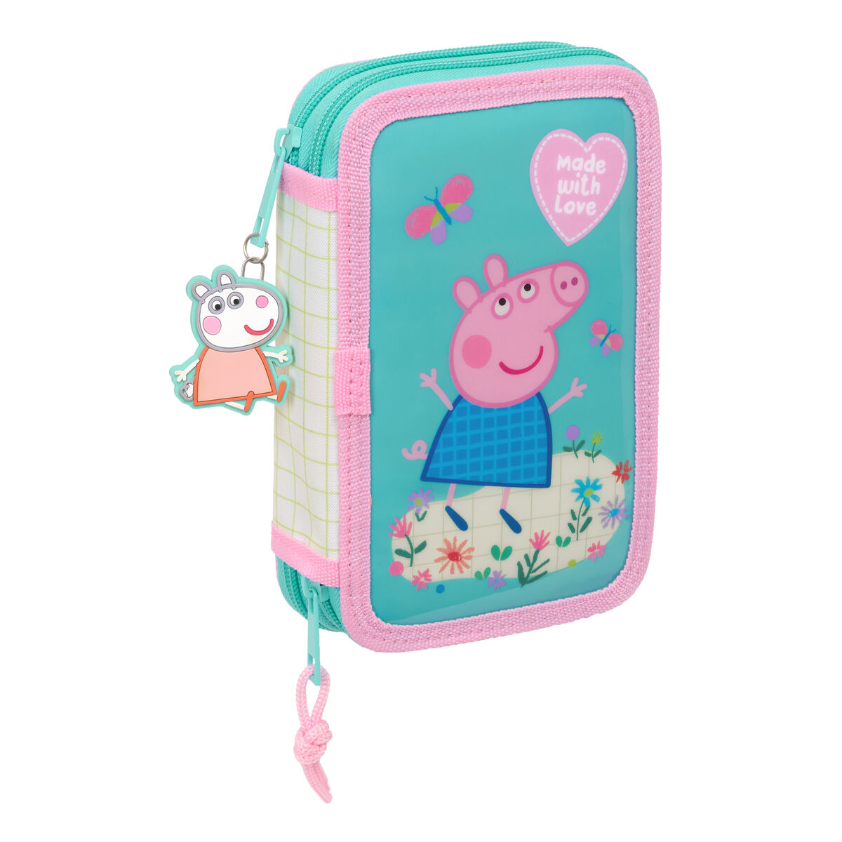 School Case with Accessories Peppa Pig Pretty flowers Yellow Mint 12.5 x 19.5 x 4 cm 29 Pieces School Case with Accessories Peppa Pig Pretty flowers Yellow Mint 12.5 x 19.5 x 4 cm 29 Pieces