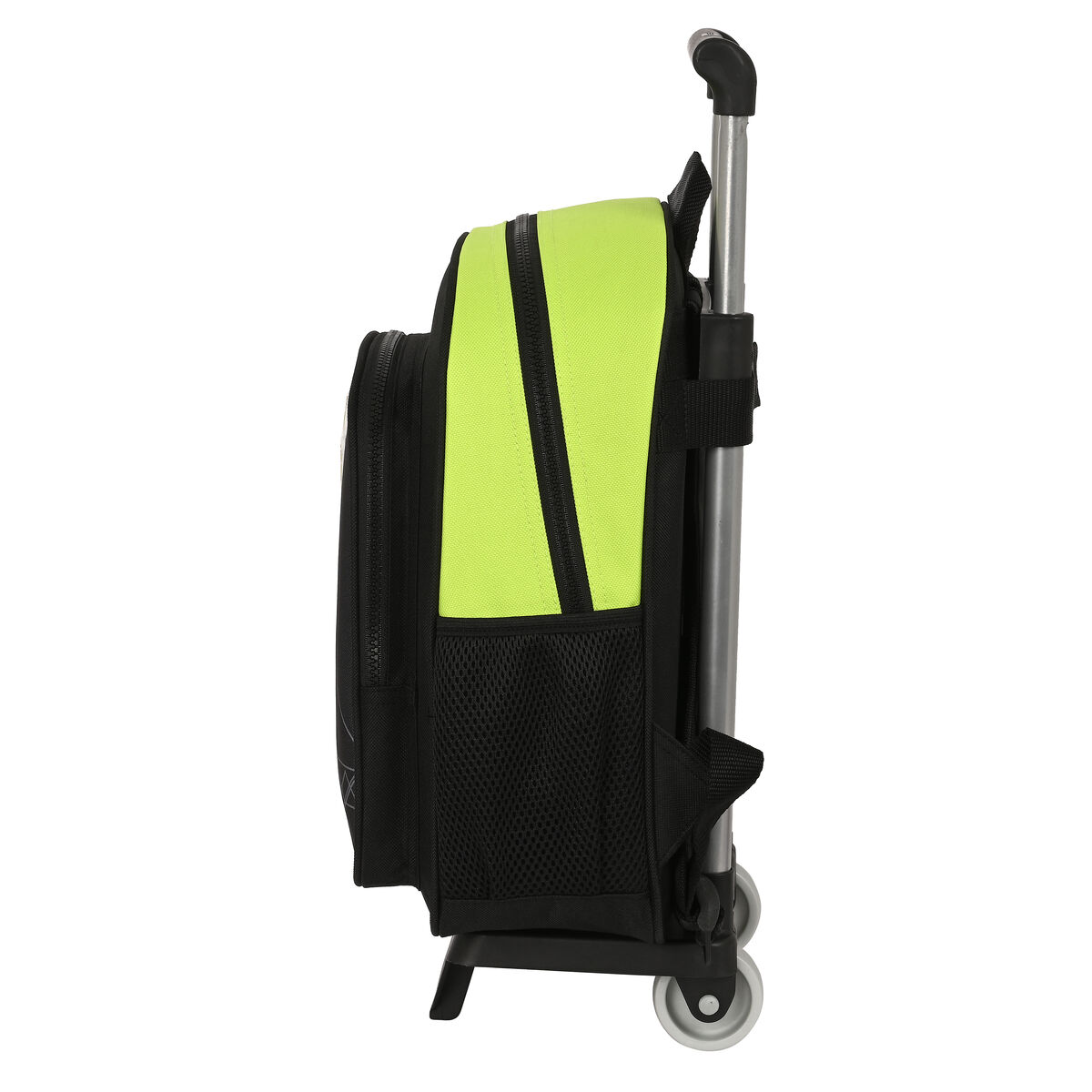 School Rucksack with Wheels Real Betis BalompiÃ© Black Lime 28 x 34 x 10 cm