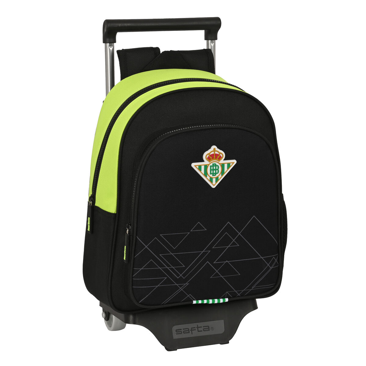 School Rucksack with Wheels Real Betis Balompié Black Lime 28 x 34 x 10 cm School Rucksack with Wheels Real Betis Balompié Black Lime 28 x 34 x 10 cm
