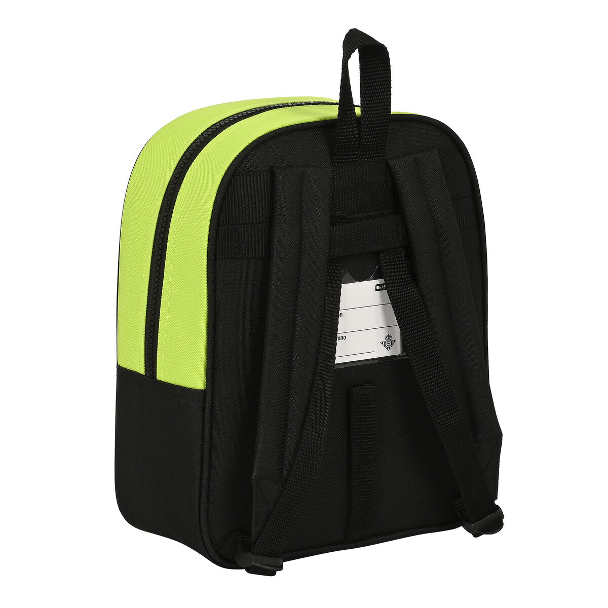 School Bag Real Betis BalompiÃ© Black Lime 22 x 27 x 10 cm