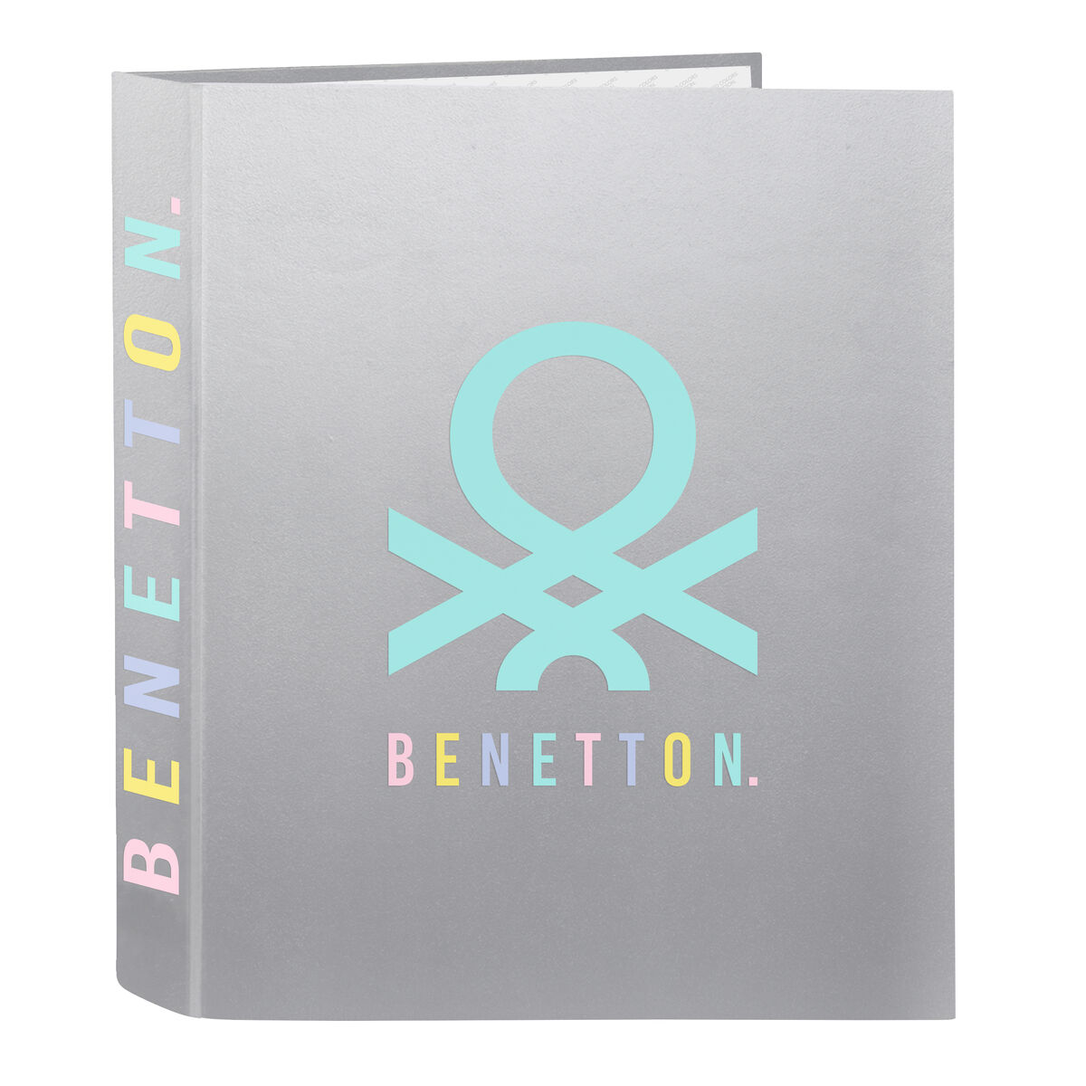 Ring binder Benetton Silver Silver A4 27 x 33 x 6 cm Ring binder Benetton Silver Silver A4 27 x 33 x 6 cm