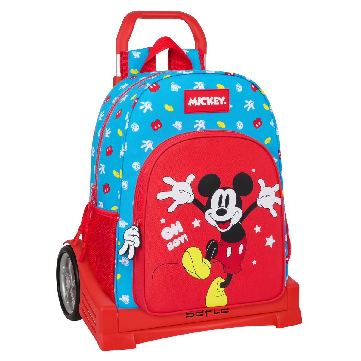 School Rucksack with Wheels Mickey Mouse Clubhouse Fantastic Blue Red 33 x 42 x 14 cm School Rucksack with Wheels Mickey Mouse Clubhouse Fantastic Blue Red 33 x 42 x 14 cm