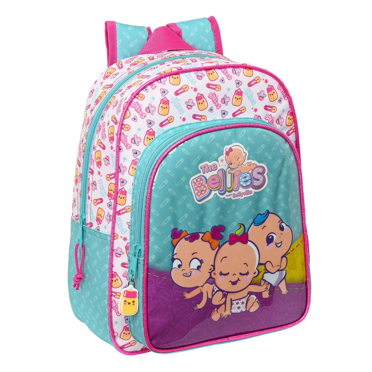 School Bag The Bellies 26 x 34 x 11 cm Purple Turquoise White School Bag The Bellies 26 x 34 x 11 cm Purple Turquoise White