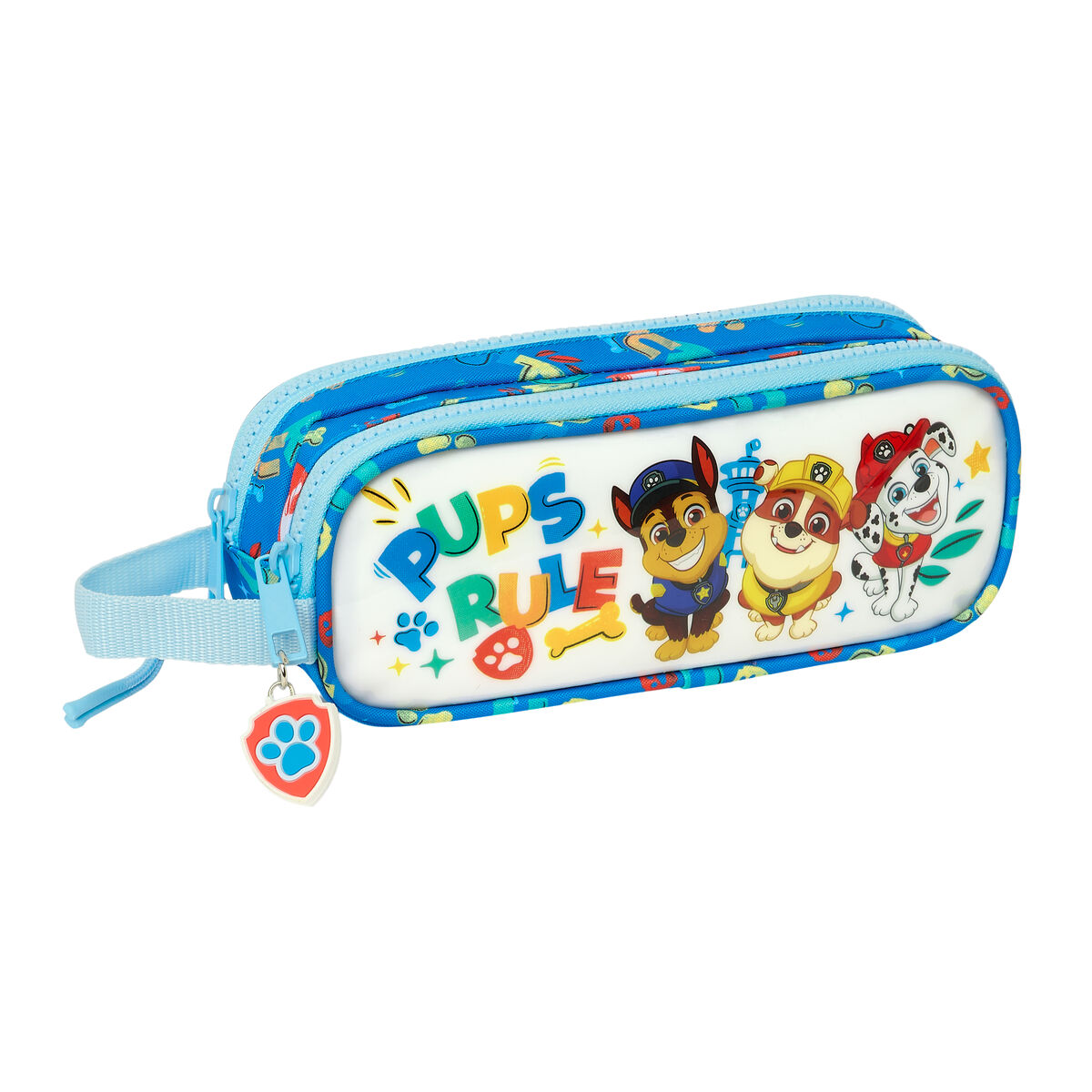 Double Carry-all The Paw Patrol Pups rule Blue 21 x 8 x 6 cm Double Carry-all The Paw Patrol Pups rule Blue 21 x 8 x 6 cm