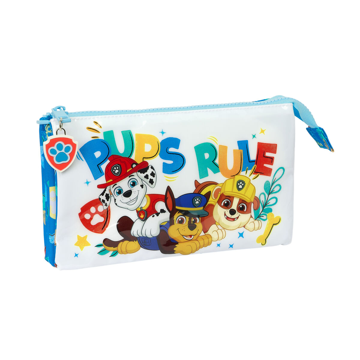 Triple Carry-all The Paw Patrol Pups rule Blue 22 x 12 x 3 cm Triple Carry-all The Paw Patrol Pups rule Blue 22 x 12 x 3 cm