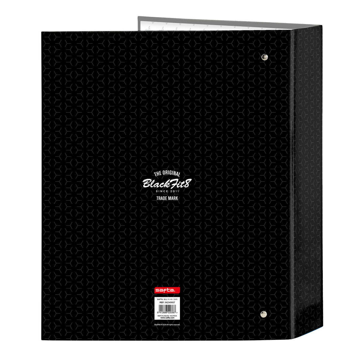 Ring binder BlackFit8 Old school Black Grey A4 27 x 33 x 6 cm