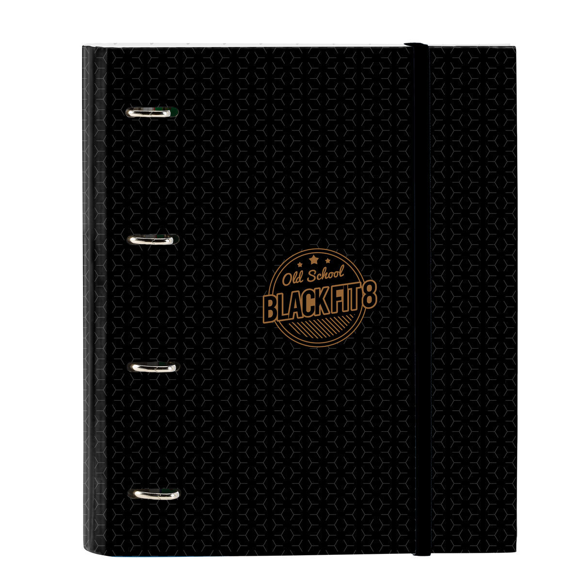 Ring binder BlackFit8 Old school Black Grey 27 x 32 x 3.5 cm