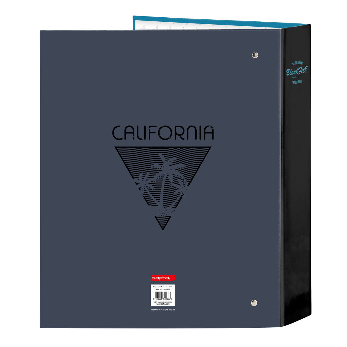 Ring binder BlackFit8 California Blue Black A4 27 x 33 x 6 cm