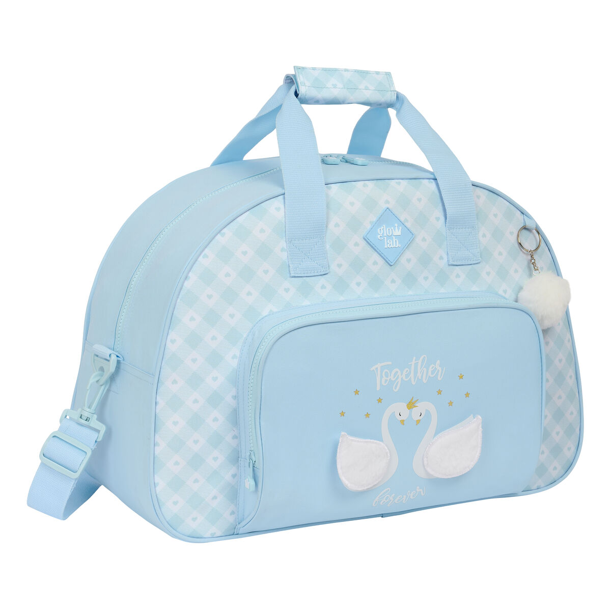 Sports bag Glow Lab Cisnes Light Blue 48 x 33 x 21 cm Sports bag Glow Lab Cisnes Light Blue 48 x 33 x 21 cm
