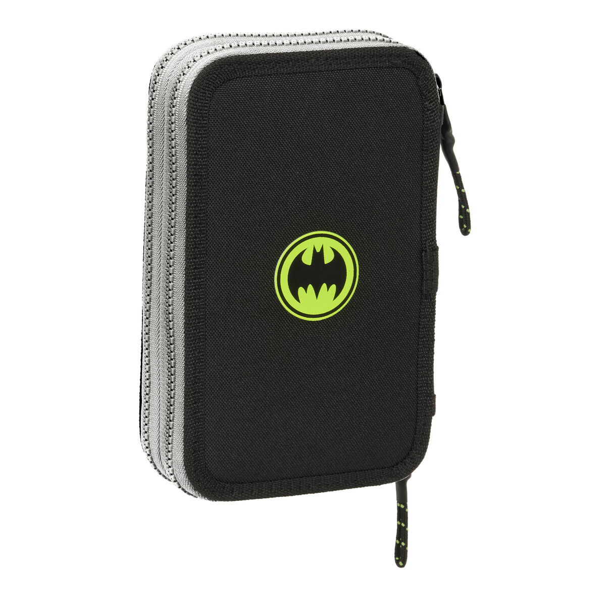 Double Pencil Case Batman Game over Black 12.5 x 19.5 x 4 cm Double Pencil Case 29 Pieces