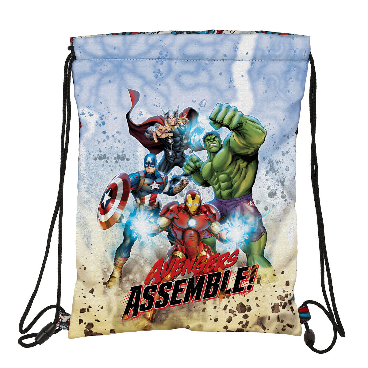 Backpack with Strings The Avengers Forever Multicolour 26 x 34 x 1 cm Backpack with Strings The Avengers Forever Multicolour 26 x 34 x 1 cm