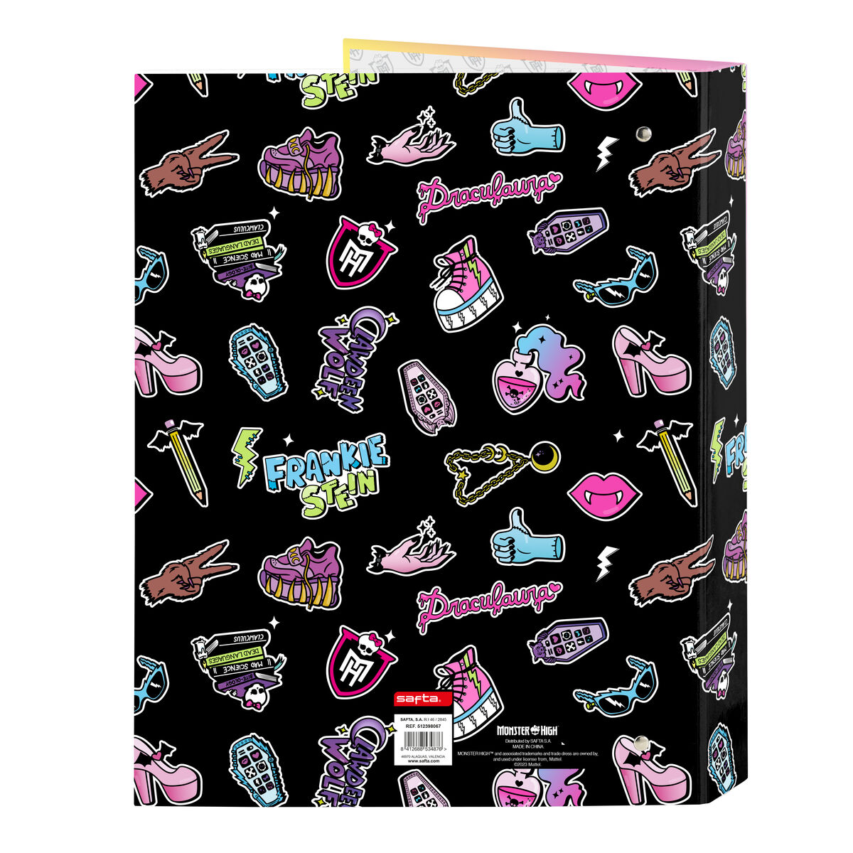 Ring binder Safta Creep Multicolour Din A4
