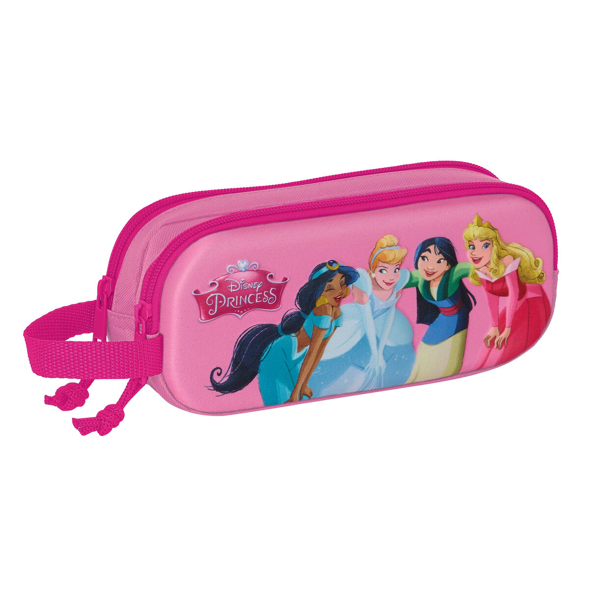 Double Carry-all Disney Princess Pink 21 x 8 x 6 cm 3D Double Carry-all Disney Princess Pink 21 x 8 x 6 cm 3D