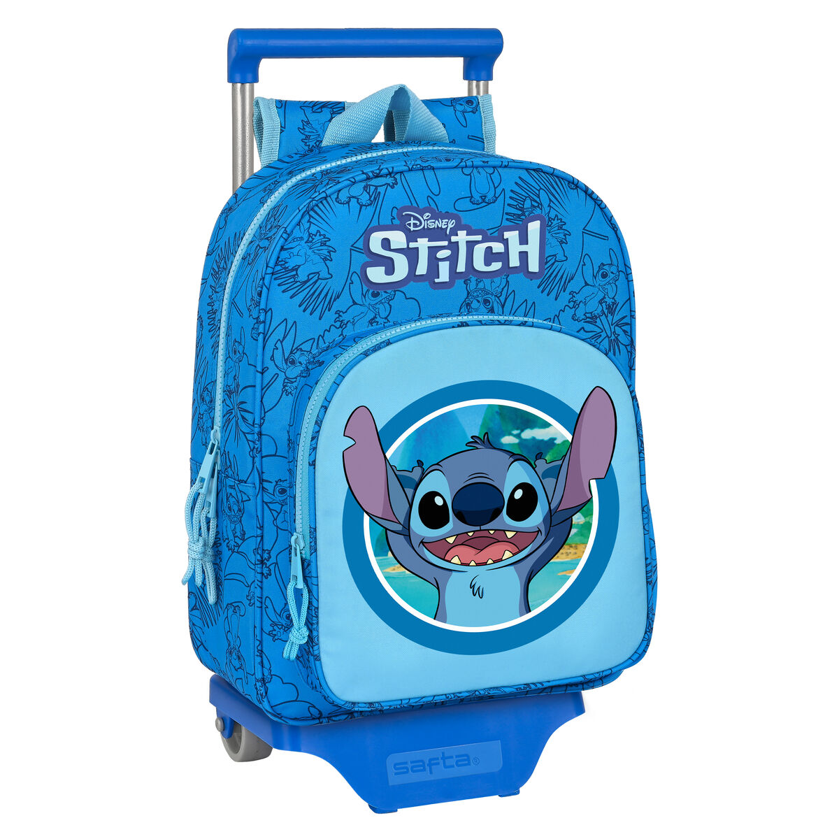 School Rucksack with Wheels Stitch Blue 26 x 34 x 11 cm School Rucksack with Wheels Stitch Blue 26 x 34 x 11 cm