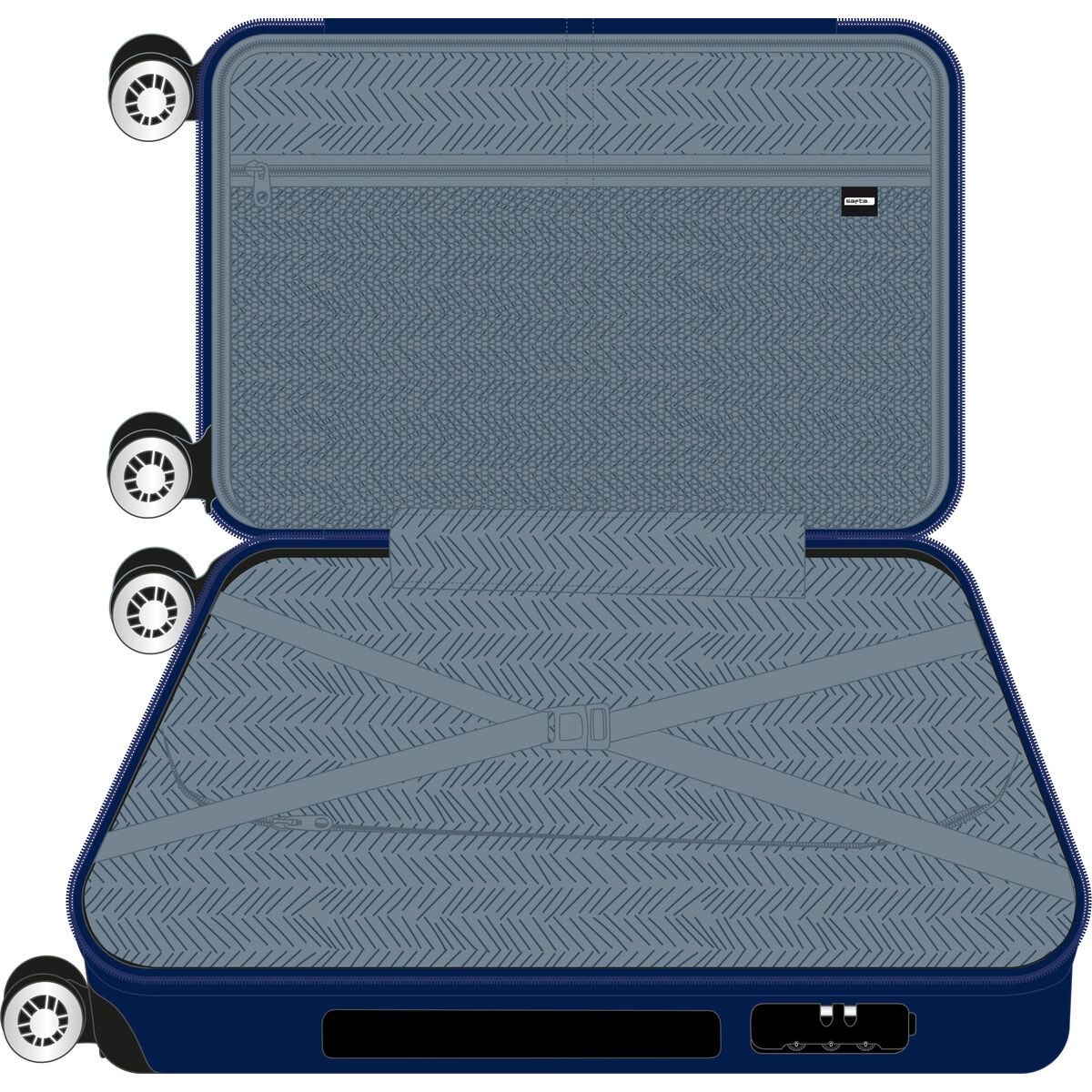 Cabin suitcase Safta Navy Blue 20” 34,5 x 55 x 20 cm