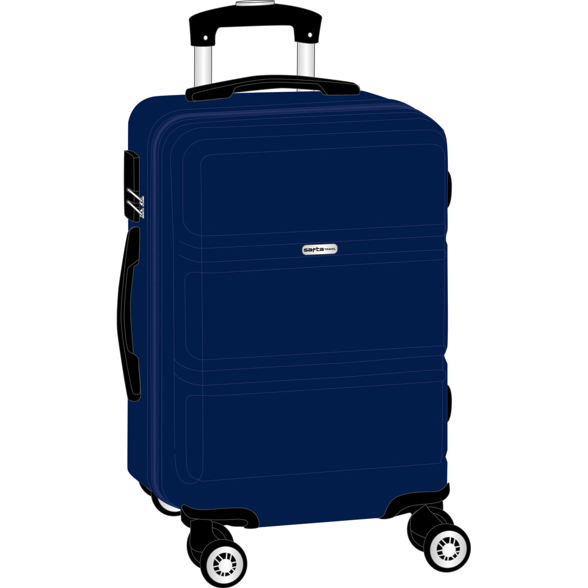 Cabin suitcase Safta Navy Blue 20” 34,5 x 55 x 20 cm Cabin suitcase Safta Navy Blue 20” 34,5 x 55 x 20 cm