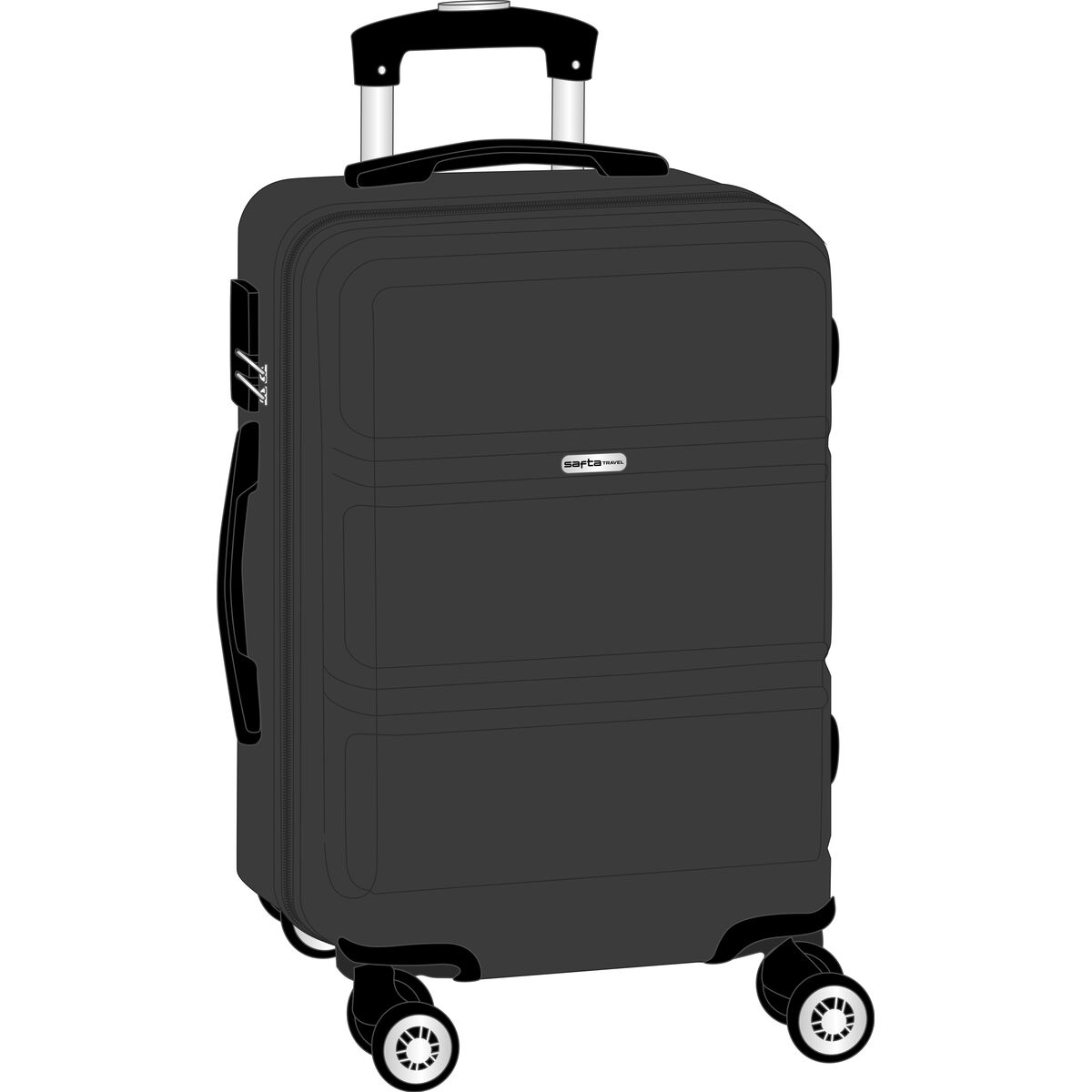 Cabin suitcase Safta Dark grey 20” 34,5 x 55 x 20 cm